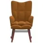Silla mecedora con reposapiés terciopelo marrón de vidaXL, Mecedoras - Ref: Foro24-328158, Precio: 179,35 €, Descuento: %