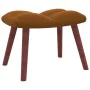 Brauner Schaukelstuhl aus Samt mit Fußstütze von vidaXL, Schaukelstühle - Ref: Foro24-328158, Preis: 179,35 €, Rabatt: %