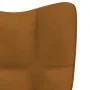 Silla mecedora con reposapiés terciopelo marrón de vidaXL, Mecedoras - Ref: Foro24-328158, Precio: 179,35 €, Descuento: %