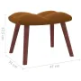 Brauner Schaukelstuhl aus Samt mit Fußstütze von vidaXL, Schaukelstühle - Ref: Foro24-328158, Preis: 179,35 €, Rabatt: %