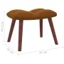 Silla mecedora con reposapiés terciopelo marrón de vidaXL, Mecedoras - Ref: Foro24-328158, Precio: 179,35 €, Descuento: %