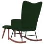 Schaukelstuhl mit dunkelgrünem Samt-Fußhocker. von vidaXL, Schaukelstühle - Ref: Foro24-328152, Preis: 176,61 €, Rabatt: %