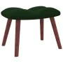 Silla mecedora con reposapiés terciopelo verde oscuro de vidaXL, Mecedoras - Ref: Foro24-328152, Precio: 176,61 €, Descuento: %