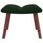 Silla mecedora con reposapiés terciopelo verde oscuro de vidaXL, Mecedoras - Ref: Foro24-328152, Precio: 176,61 €, Descuento: %