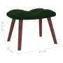 Silla mecedora con reposapiés terciopelo verde oscuro de vidaXL, Mecedoras - Ref: Foro24-328152, Precio: 176,61 €, Descuento: %