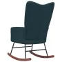 Blue Velvet Rocking Chair by vidaXL, Rocking chairs - Ref: Foro24-328149, Price: 117,99 €, Discount: %
