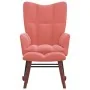 Schaukelstuhl mit Fußstütze aus rosa Samt von vidaXL, Schaukelstühle - Ref: Foro24-328154, Preis: 179,84 €, Rabatt: %