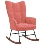 Silla mecedora con reposapiés terciopelo rosa de vidaXL, Mecedoras - Ref: Foro24-328154, Precio: 182,09 €, Descuento: %