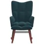 Blue velvet rocking chair with footrest by vidaXL, Rocking chairs - Ref: Foro24-328160, Price: 143,77 €, Discount: %