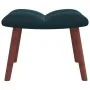 Silla mecedora con reposapiés terciopelo azul de vidaXL, Mecedoras - Ref: Foro24-328160, Precio: 144,05 €, Descuento: %
