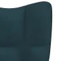 Blauer Schaukelstuhl aus Samt mit Fußstütze von vidaXL, Schaukelstühle - Ref: Foro24-328160, Preis: 143,68 €, Rabatt: %