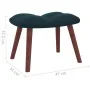 Silla mecedora con reposapiés terciopelo azul de vidaXL, Mecedoras - Ref: Foro24-328160, Precio: 144,05 €, Descuento: %