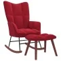 Red velvet rocking chair with footrest by vidaXL, Rocking chairs - Ref: Foro24-328155, Price: 135,24 €, Discount: %