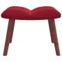 Silla mecedora con reposapiés terciopelo rojo tinto de vidaXL, Mecedoras - Ref: Foro24-328155, Precio: 133,37 €, Descuento: %