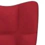 Silla mecedora con reposapiés terciopelo rojo tinto de vidaXL, Mecedoras - Ref: Foro24-328155, Precio: 133,37 €, Descuento: %