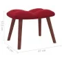 Silla mecedora con reposapiés terciopelo rojo tinto de vidaXL, Mecedoras - Ref: Foro24-328155, Precio: 133,37 €, Descuento: %
