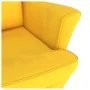 Silla mecedora patas de madera de caucho terciopelo amarillo de vidaXL, Mecedoras - Ref: Foro24-329370, Precio: 199,38 €, Des...