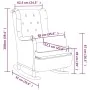 Sillón con patas mecedoras madera de caucho tela gris oscuro de vidaXL, Sillones - Ref: Foro24-329406, Precio: 201,40 €, Desc...