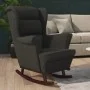 Schaukelstuhl mit Beinen aus schwarzem Samt-Gummiholz von vidaXL, Schaukelstühle - Ref: Foro24-329369, Preis: 233,63 €, Rabat...