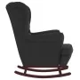 Schaukelstuhl mit Beinen aus schwarzem Samt-Gummiholz von vidaXL, Schaukelstühle - Ref: Foro24-329369, Preis: 233,63 €, Rabat...