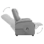 Liftable light gray fabric armchair by vidaXL, Armchairs - Ref: Foro24-329699, Price: 344,58 €, Discount: %