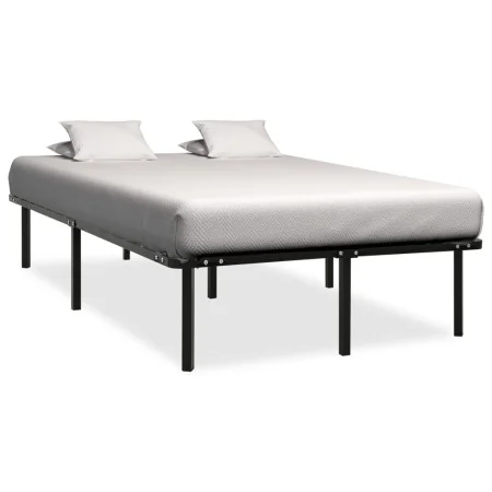 Estructura de cama de metal negro 140x200 cm de vidaXL, Camas y somieres - Ref: Foro24-284681, Precio: 97,78 €, Descuento: %