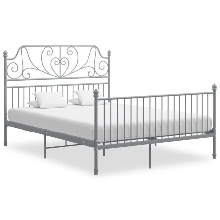 Graues Metallbettgestell 160x200 cm von vidaXL, Betten und Lattenroste - Ref: Foro24-324855, Preis: 207,10 €, Rabatt: %
