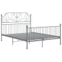 Graues Metallbettgestell 160x200 cm von vidaXL, Betten und Lattenroste - Ref: Foro24-324855, Preis: 207,10 €, Rabatt: %