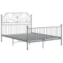 Gray metal bed frame 160x200 cm by vidaXL, Beds and slatted bases - Ref: Foro24-324855, Price: 207,10 €, Discount: %