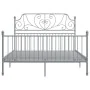 Gray metal bed frame 160x200 cm by vidaXL, Beds and slatted bases - Ref: Foro24-324855, Price: 207,10 €, Discount: %