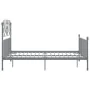 Gray metal bed frame 160x200 cm by vidaXL, Beds and slatted bases - Ref: Foro24-324855, Price: 207,10 €, Discount: %