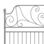 Gray metal bed frame 160x200 cm by vidaXL, Beds and slatted bases - Ref: Foro24-324855, Price: 207,10 €, Discount: %