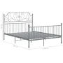 Gray metal bed frame 160x200 cm by vidaXL, Beds and slatted bases - Ref: Foro24-324855, Price: 207,10 €, Discount: %