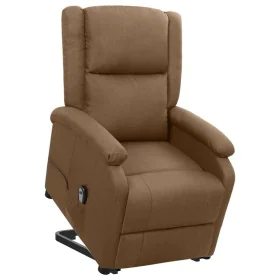 Sillón elevable tela marrón de vidaXL, Sillones - Ref: Foro24-329703, Precio: 319,39 €, Descuento: %