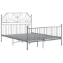 Estructura de cama de metal gris 140x200 cm de vidaXL, Camas y somieres - Ref: Foro24-324852, Precio: 149,66 €, Descuento: %