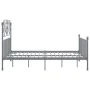 Estructura de cama de metal gris 140x200 cm de vidaXL, Camas y somieres - Ref: Foro24-324852, Precio: 149,66 €, Descuento: %