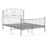 Estructura de cama de metal gris 140x200 cm de vidaXL, Camas y somieres - Ref: Foro24-324852, Precio: 149,66 €, Descuento: %