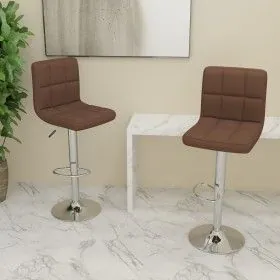 Kitchen stools 2 units brown fabric by vidaXL, Kitchen stools - Ref: Foro24-334242, Price: 135,04 €, Discount: %