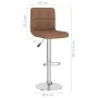 Kitchen stools 2 units brown fabric by vidaXL, Kitchen stools - Ref: Foro24-334242, Price: 135,04 €, Discount: %