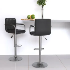 Küchenhocker 2 Einheiten aus schwarzem Kunstleder von vidaXL, Küchenhocker - Ref: Foro24-334594, Preis: 122,83 €, Rabatt: %