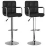 Kitchen stools 2 units black synthetic leather by vidaXL, Kitchen stools - Ref: Foro24-334594, Price: 122,83 €, Discount: %