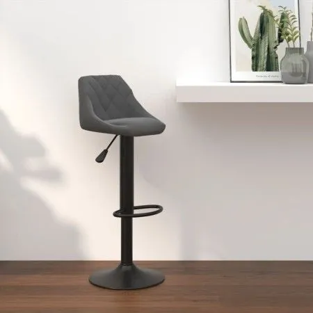 Dunkelgraues Samt-Küchenhocker von vidaXL, Küchenhocker - Ref: Foro24-335339, Preis: 86,84 €, Rabatt: %