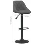 Dunkelgraues Samt-Küchenhocker von vidaXL, Küchenhocker - Ref: Foro24-335339, Preis: 86,84 €, Rabatt: %