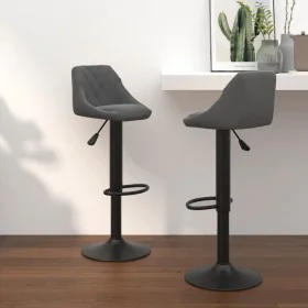 Küchenhocker 2 Einheiten dunkelgrauer Samt von vidaXL, Küchenhocker - Ref: Foro24-335350, Preis: 127,40 €, Rabatt: %