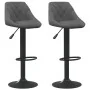 Kitchen stools 2 units dark gray velvet by vidaXL, Kitchen stools - Ref: Foro24-335350, Price: 129,58 €, Discount: %