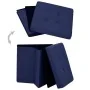 Blue synthetic linen folding storage stool by vidaXL, Folding stools and chairs - Ref: Foro24-338767, Price: 25,74 €, Discoun...