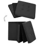 Taburete con almacenaje plegable lino sintético negro by vidaXL, Folding stools and chairs - Ref: Foro24-338763, Price: 25,76...