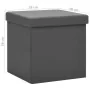 Gray PVC folding storage stool by vidaXL, Folding stools and chairs - Ref: Foro24-338782, Price: 25,43 €, Discount: %