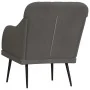 Sillón de terciopelo gris oscuro 63x76x80 cm de vidaXL, Sillones - Ref: Foro24-351455, Precio: 91,40 €, Descuento: %