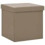 Cappuccino PVC folding storage stool by vidaXL, Folding stools and chairs - Ref: Foro24-338784, Price: 23,97 €, Discount: %
